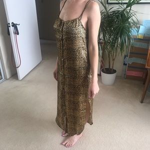 Mara Hoffman 100% Silk leopard slip dress